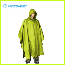 Wasserdichte Polyester PU-Beschichtung Erwachsene Regen Poncho (Rpy-048)